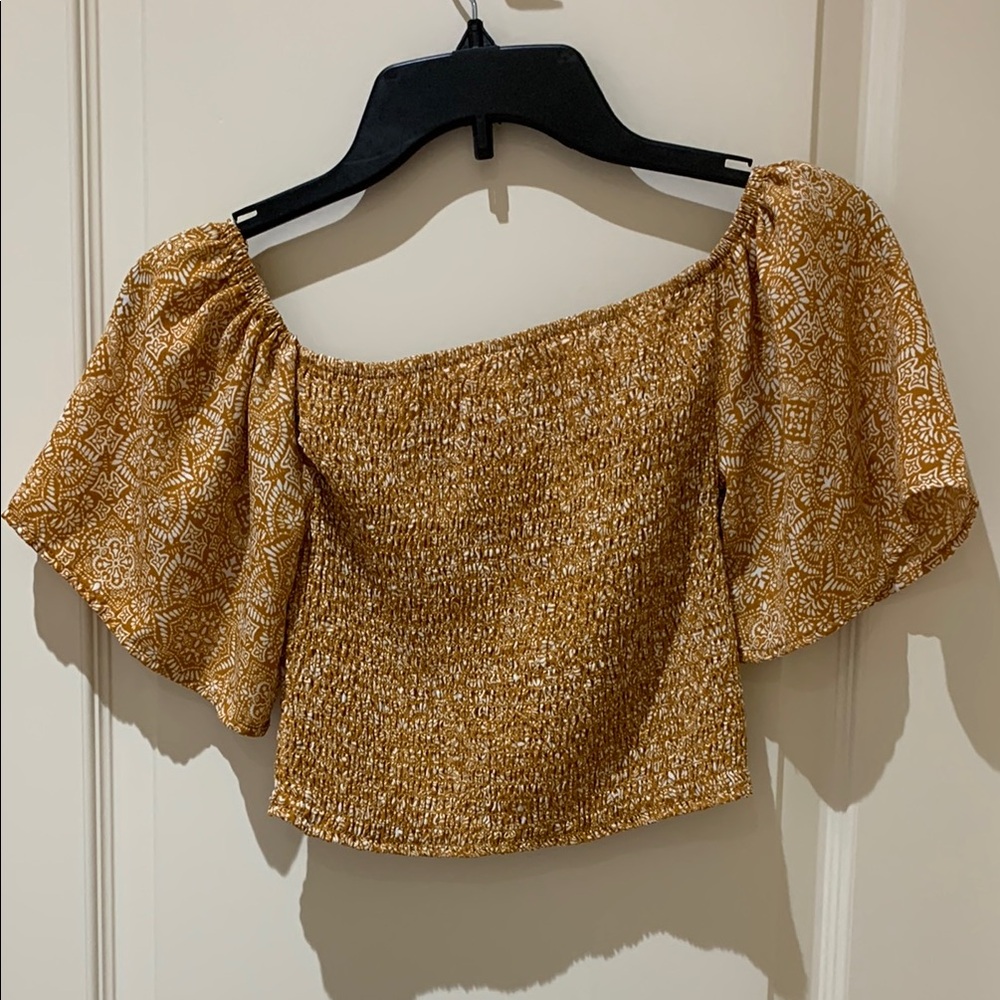 Women's Off-Shoulder Smocked Top